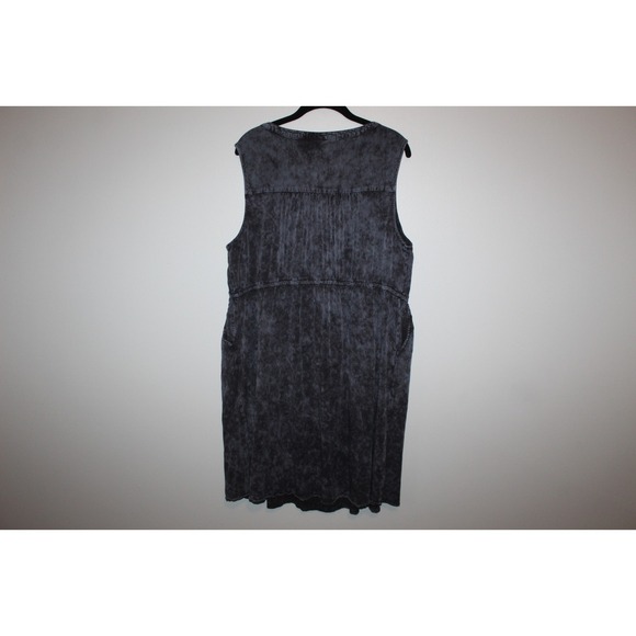 Torrid Mini Challis Zip Front Shirt Dress Tie Dye Gray Plus Size 2 2X Grunge - Picture 6 of 13